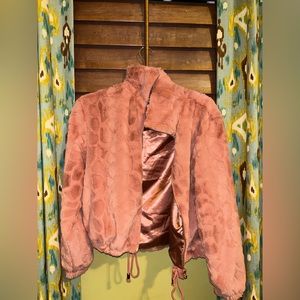 Pink furry jacket